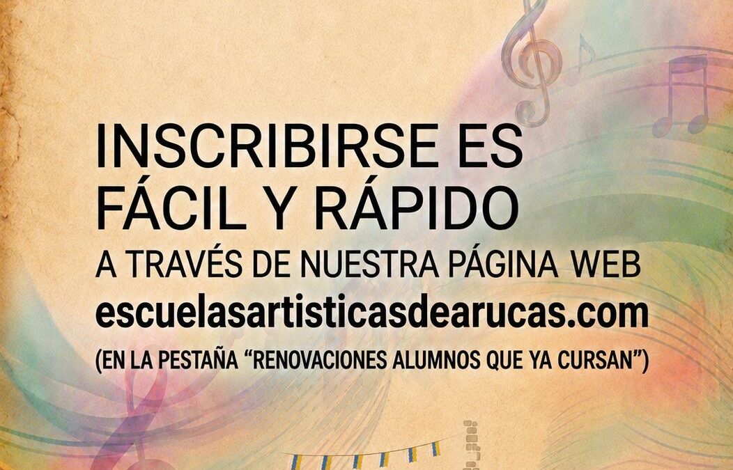Fechas de Renovaciones - Escuelas Artísticas Municipales de Arucas